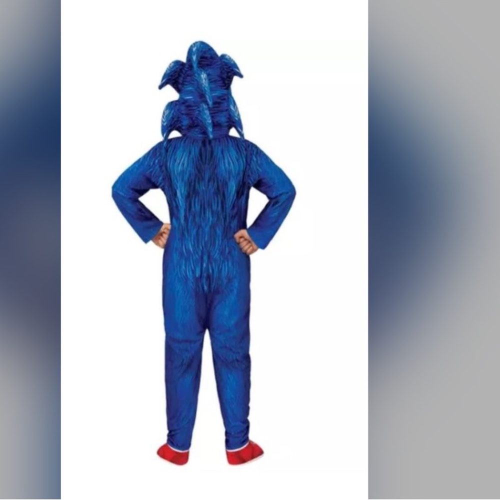 New Sonic Kids Halloween Costume.Suit And Full Hat. - Picture 4 of 4